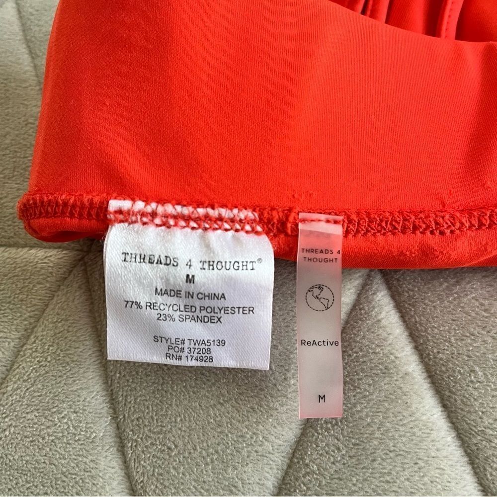 Threads 4 Thought Women’s  Strappy Sports Bra Goji Color Size Medium - Picture 6 of 14